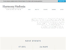 Tablet Screenshot of harmonysinfonia.co.uk